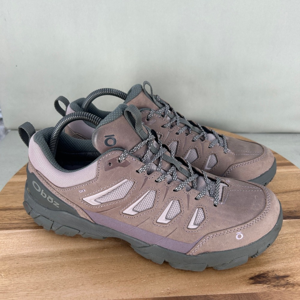 Oboz Sawtooth II B-DRY Waterproof Hiking Shoes Womens Size 11 Walnut Brown Pink